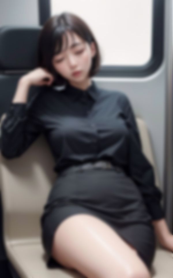 サンプル画像2:休憩中のOLにカメラを向けたらとんでもないビッチだった件…。(AIの悪戯) [d_386371]