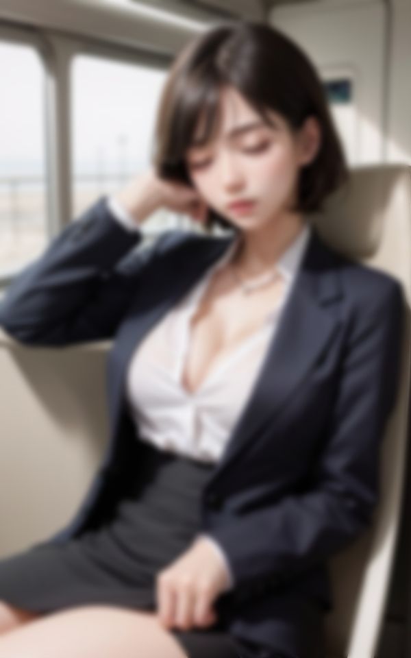 サンプル画像3:休憩中のOLにカメラを向けたらとんでもないビッチだった件…。(AIの悪戯) [d_386371]