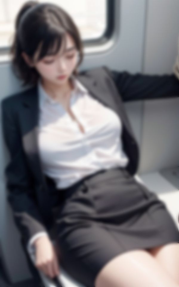 サンプル画像5:休憩中のOLにカメラを向けたらとんでもないビッチだった件…。(AIの悪戯) [d_386371]