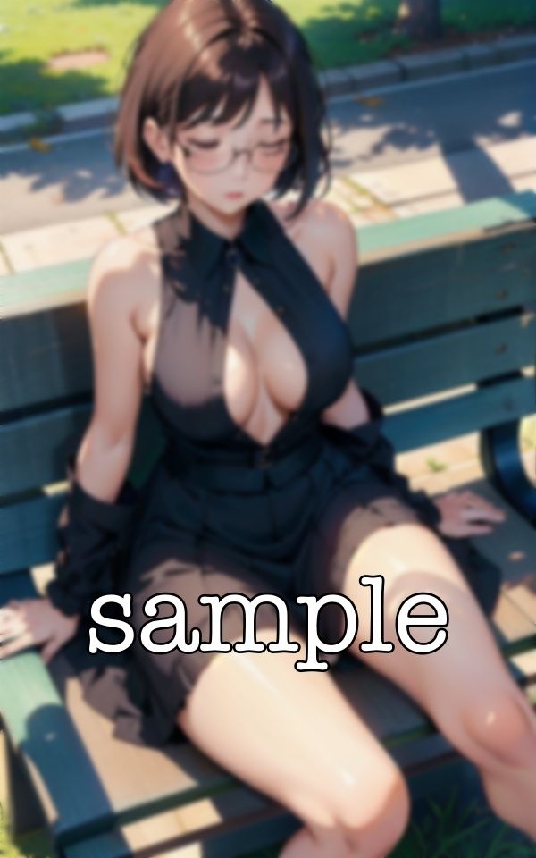 サンプル画像3:上司の寝顔スペシャル！普段は怖いGカップのメガネ巨乳上司がエロすぎた・・・(トリビアの熟女) [d_386469]