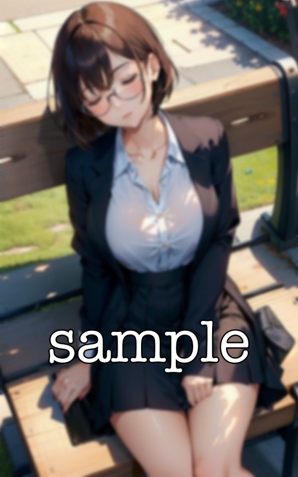 サンプル画像5:上司の寝顔スペシャル！普段は怖いGカップのメガネ巨乳上司がエロすぎた・・・(トリビアの熟女) [d_386469]