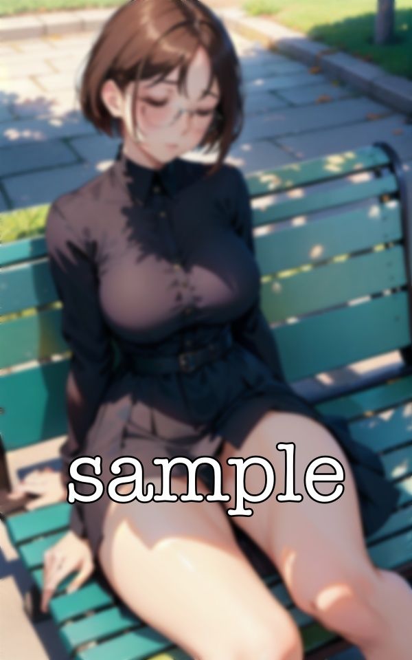 サンプル画像6:上司の寝顔スペシャル！普段は怖いGカップのメガネ巨乳上司がエロすぎた・・・(トリビアの熟女) [d_386469]