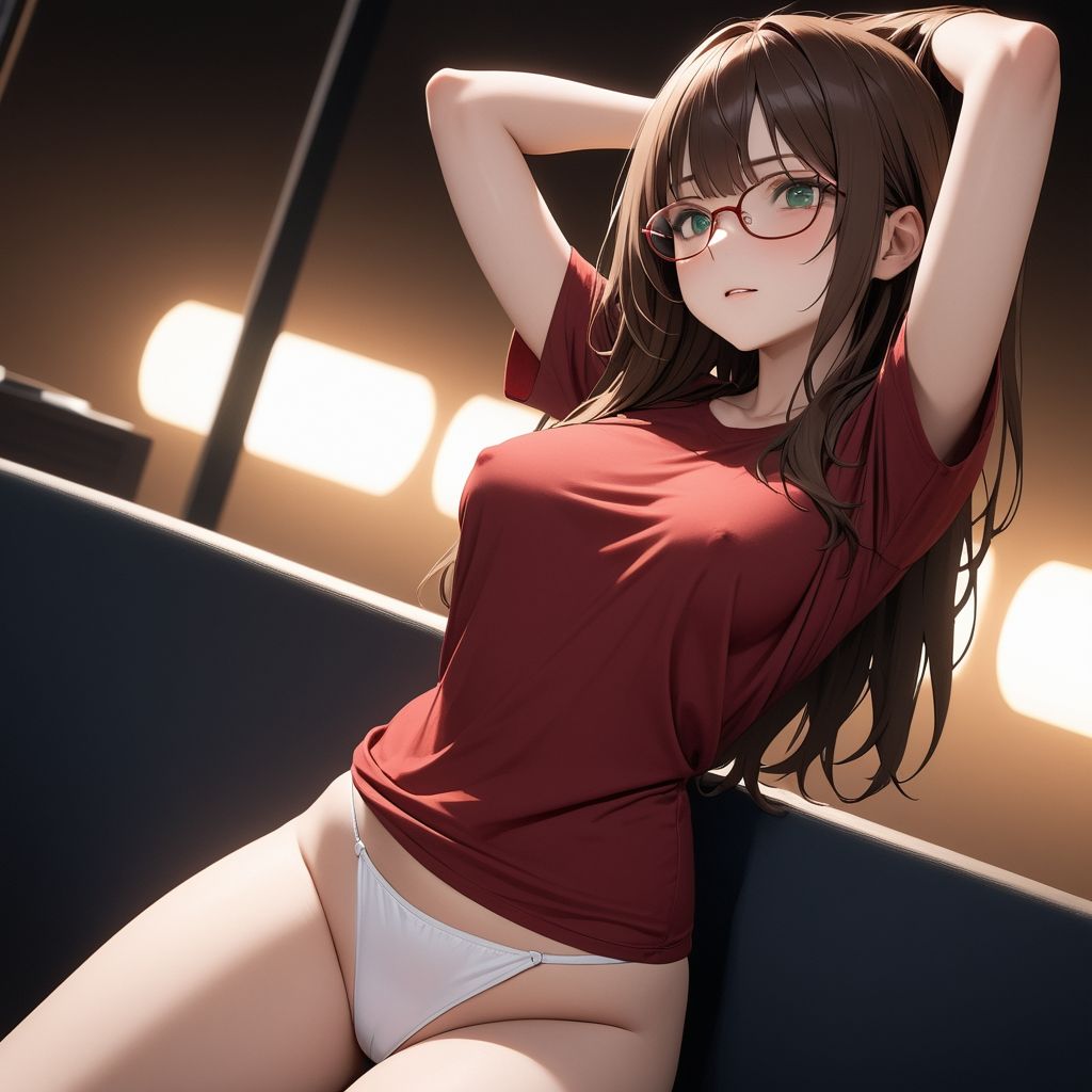 サンプル画像6:メガネっ娘の無防備な姿にムラムラ！すぐに脱がしたくなる気持ちを抑えて楽しむ時間。(ふりかけテキーラ) [d_386505]