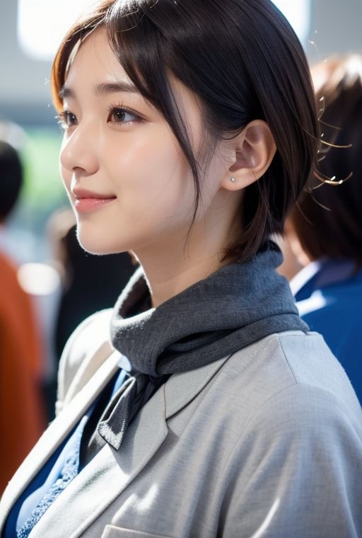 サンプル画像3:グラビア写真集｜国際線で働く美人CA(桜/AIart) [d_386511]