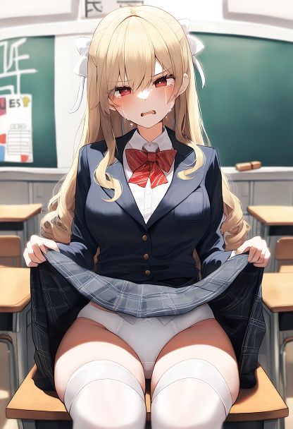 サンプル画像2:【無理やり中出しセックス】生意気金髪巨乳お嬢様はクラス男子全員の性奴●(学園美少女アイドル) [d_386567]