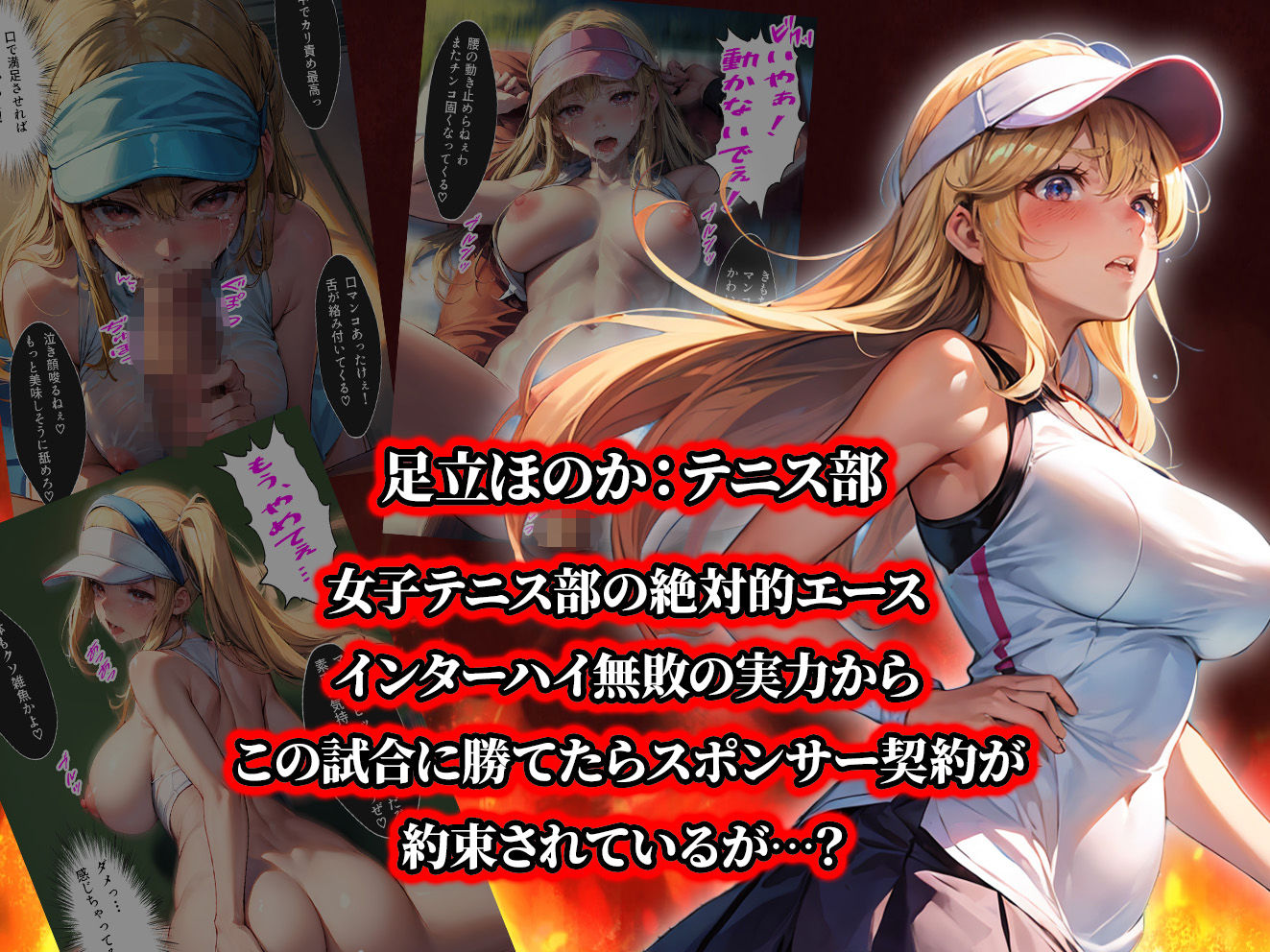 サンプル画像2:負けたら即中出しセックス 絶対に負けられない試合に敗北し肉便器に成り果てる3人の部活少女達の話【セリフ付き】(aiもみむ出版) [d_386780]