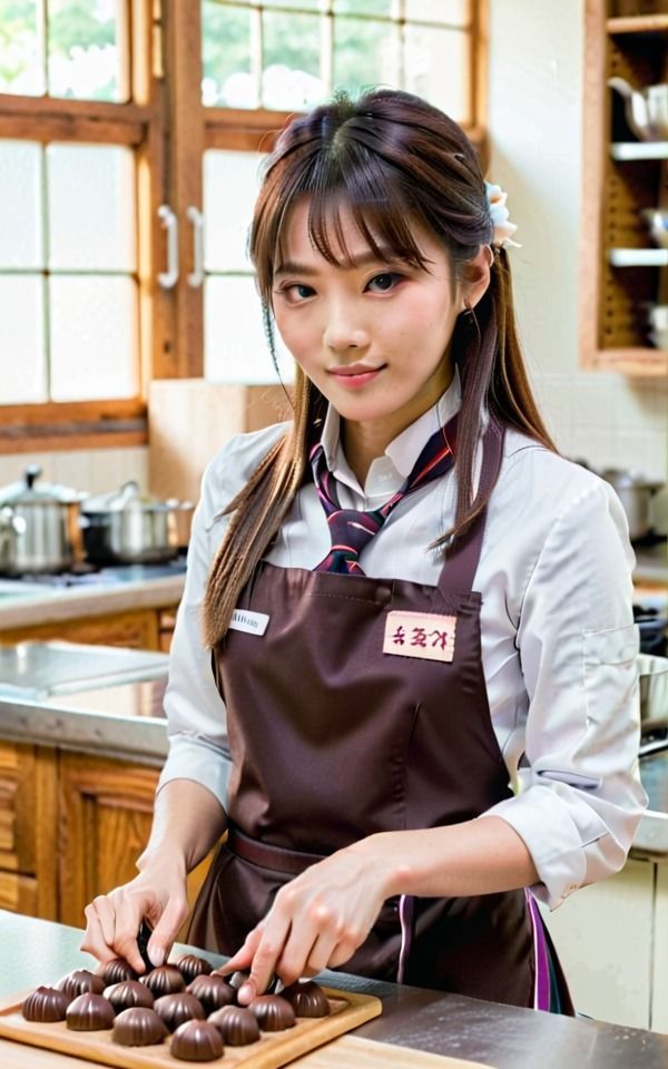 サンプル画像1:パティシエを目指す美少女特集(伝説のAI企画) [d_386898]