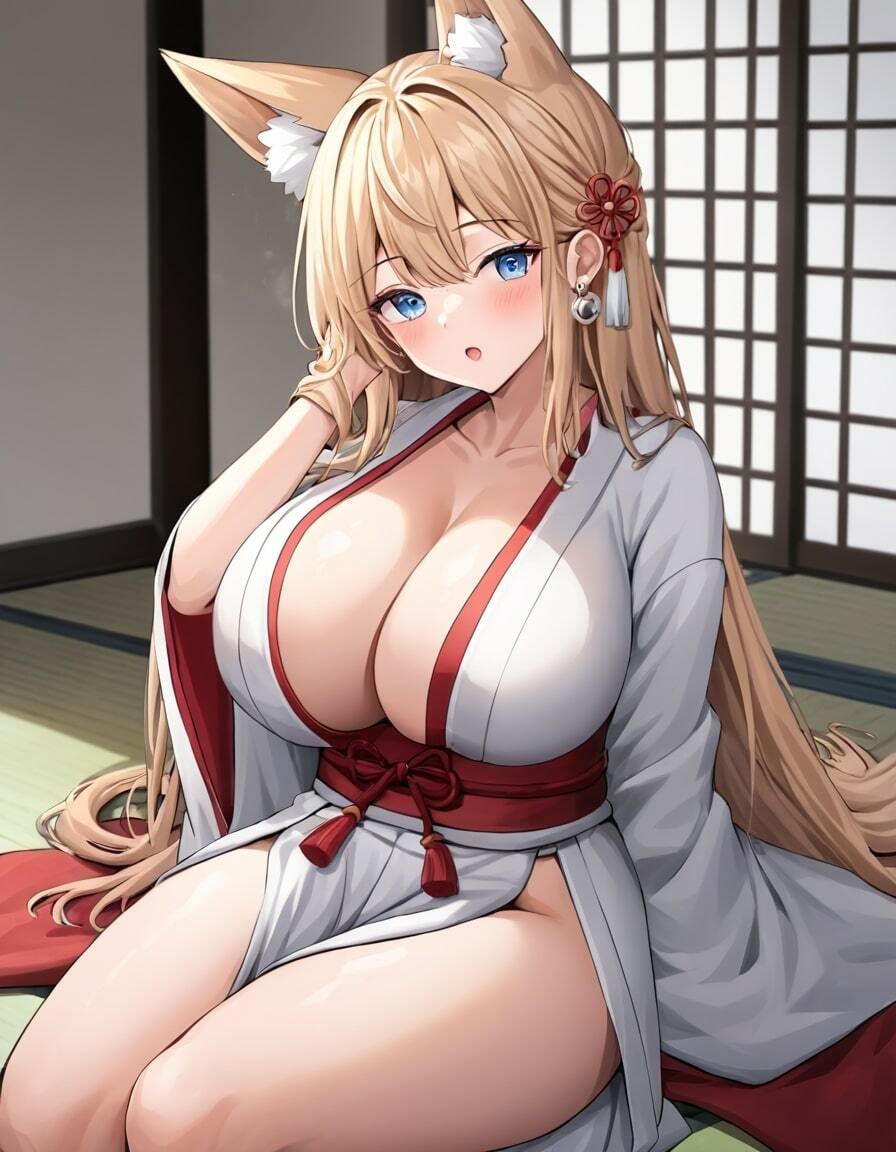 サンプル画像4:メスヅラ晒して種付けされるキツネ巫女(lizeton-ai-doll) [d_386970]