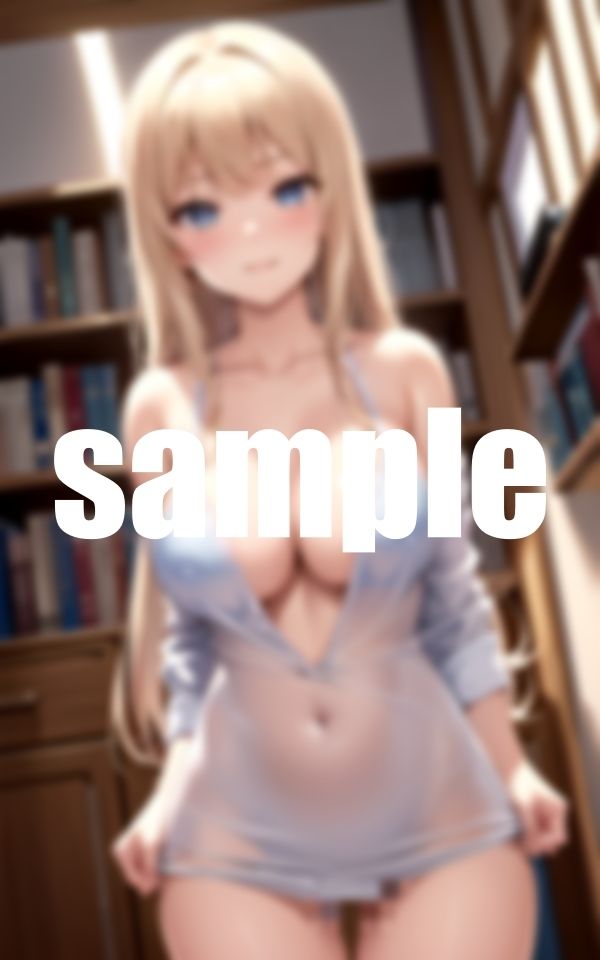 サンプル画像3:誰もいない図書館、僕たちの秘密(ファンタジーフレームズフォージ) [d_386981]