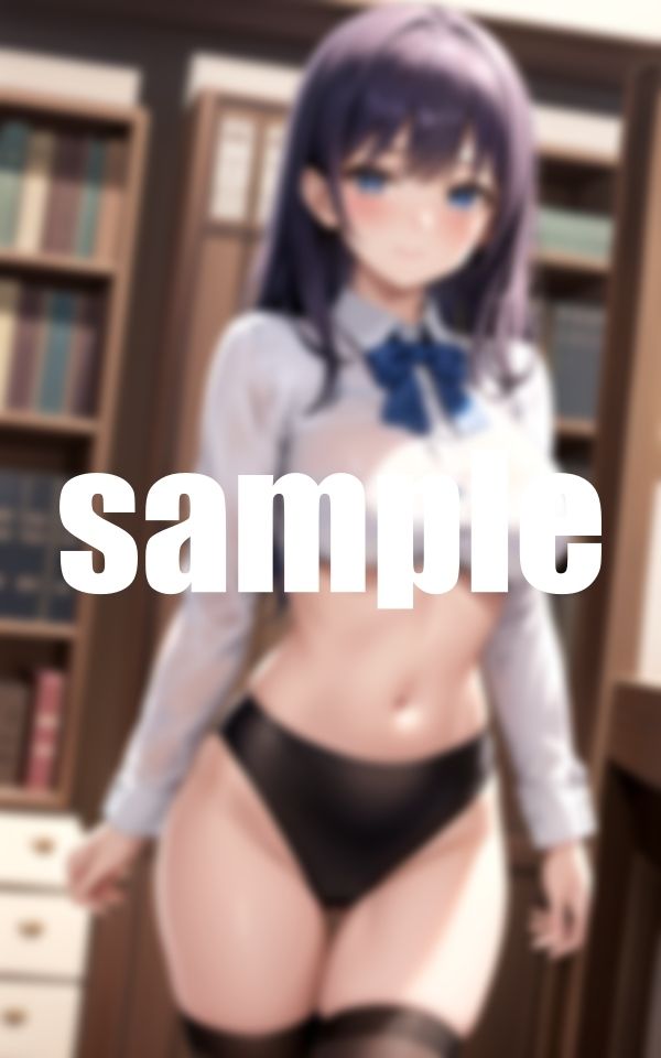 サンプル画像4:誰もいない図書館、僕たちの秘密(ファンタジーフレームズフォージ) [d_386981]