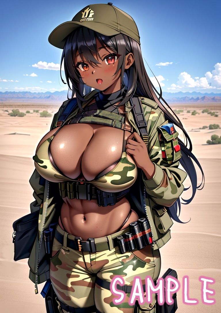 サンプル画像2:褐色少女シリーズ 2巻 軍装娘(Angel Archives) [d_387188]