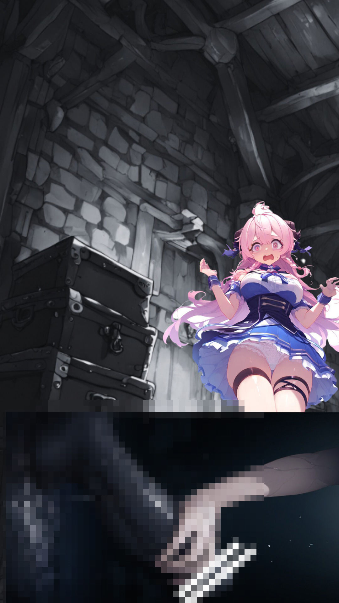 サンプル画像2:ダンジョン攻略上からしますか、下からしますか(Neoカイザー) [d_387316]