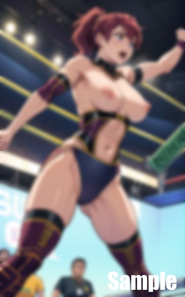 サンプル画像4:上半身丸出しで活躍する半裸女子レスラー(ぬぷぬぷ) [d_387471]