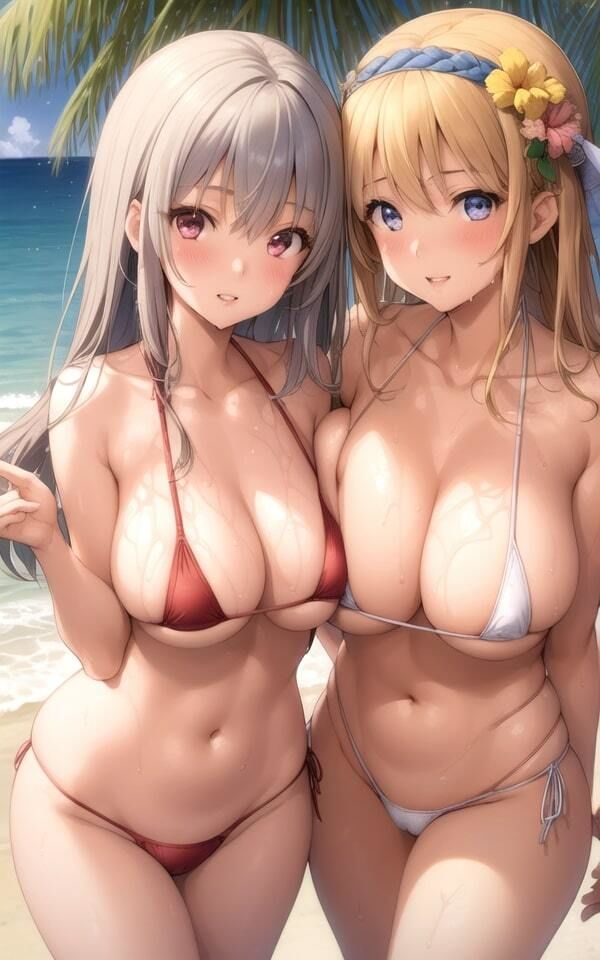 サンプル画像2:ビーチでナンパ2(AIuk) [d_387668]