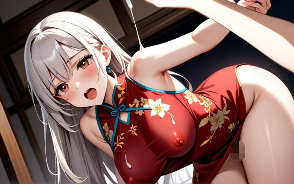 サンプル画像1:美女のエロいチャイナドレス！(ふわふわピンク) [d_387701]