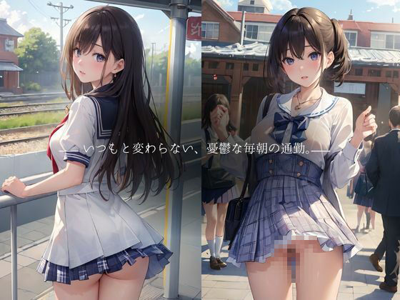 サンプル画像1:淫乱女子校生〜みだらな満員電車編〜(あい太) [d_387759]