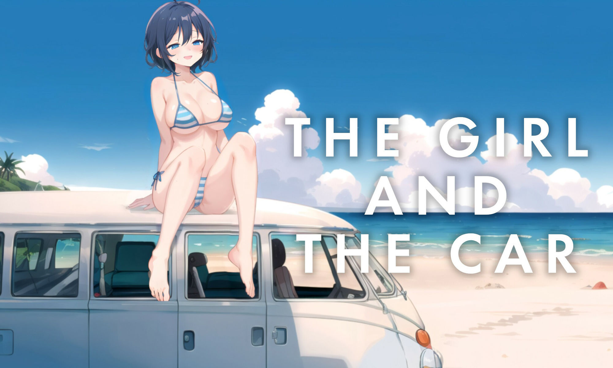 サンプル画像1:夏の彼方へ 〜少女と車と海と〜(PeachPoint) [d_387760]