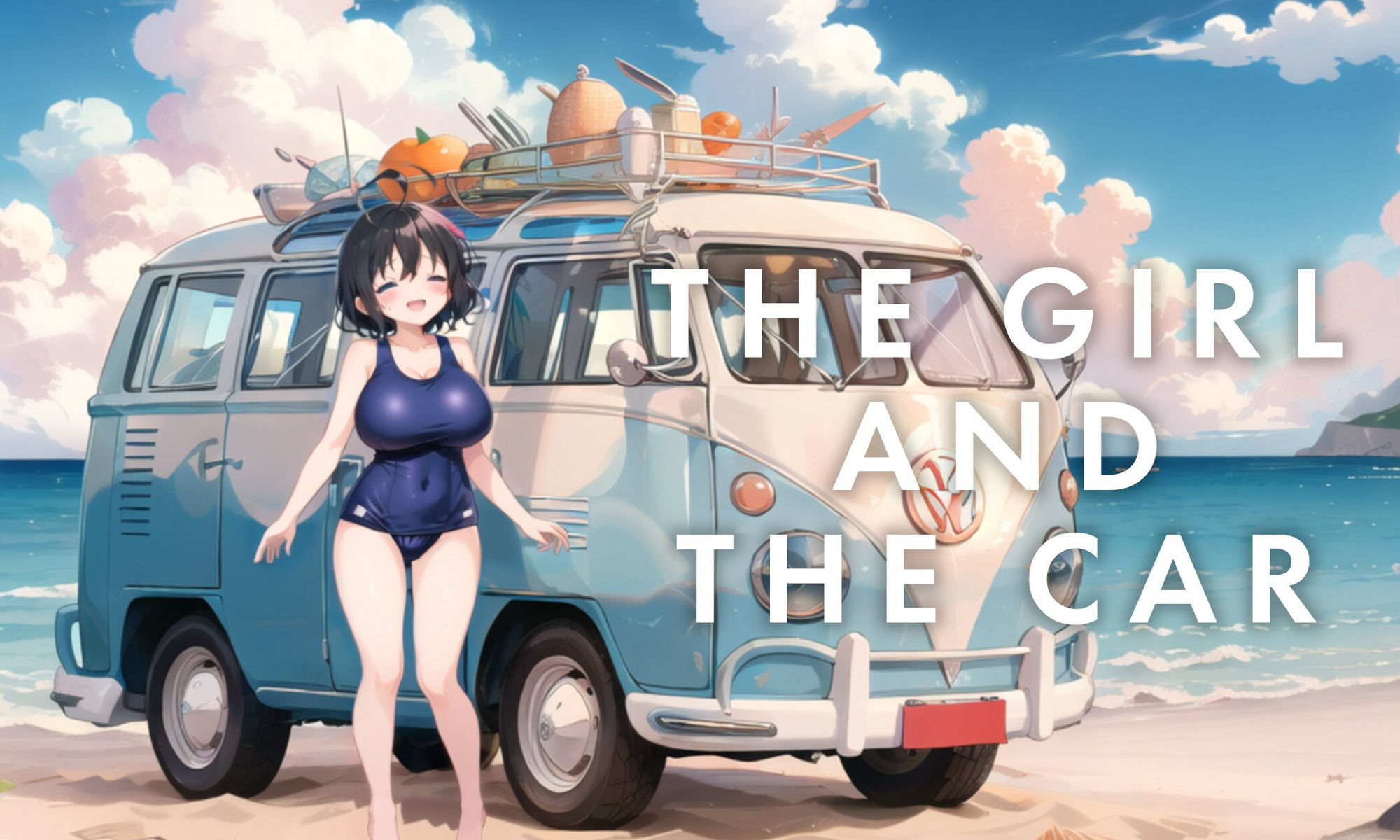 サンプル画像2:夏の彼方へ 〜少女と車と海と〜(PeachPoint) [d_387760]