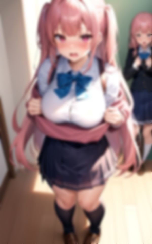 サンプル画像2:登校前に発情しちゃった淫乱ピンク女学生(AIらぶSHOW) [d_387809]