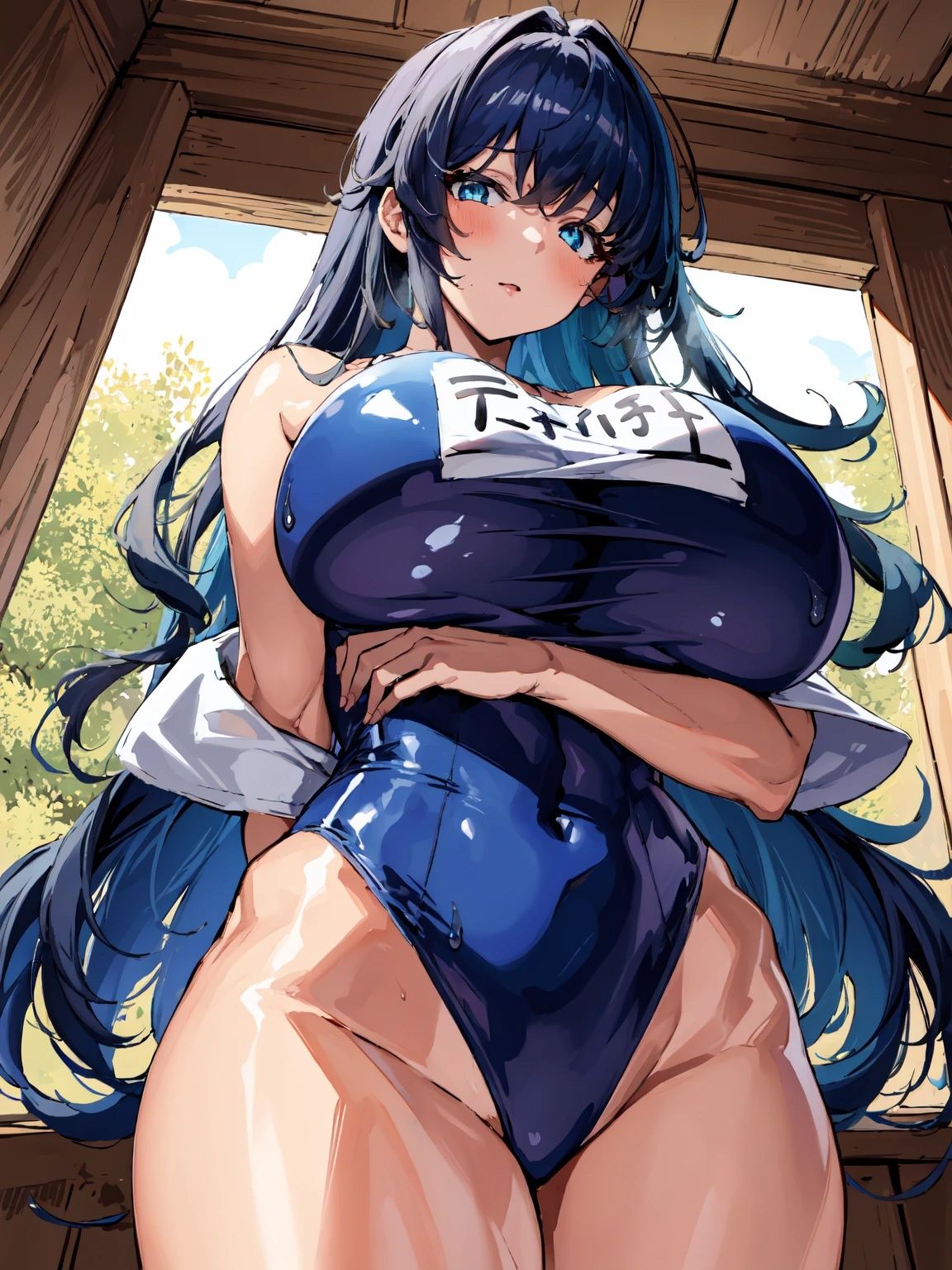 サンプル画像5:爆乳水着美女【妄想イラスト美女図鑑vol.82】(AIイラスト美女研究所) [d_387823]