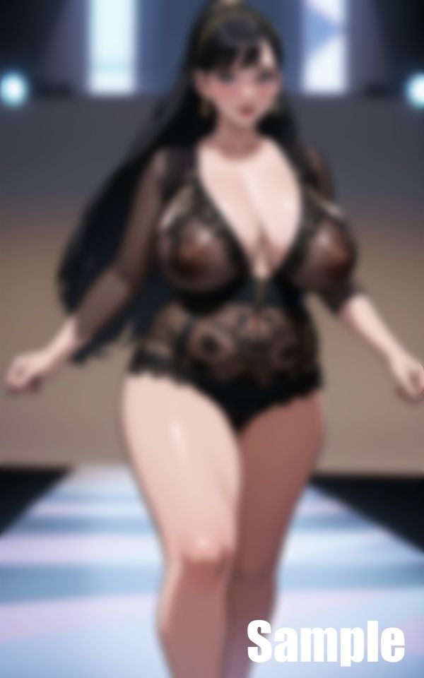 サンプル画像3:豊満な身体をもつモデルによるランウェイ(るしふぁー) [d_387944]