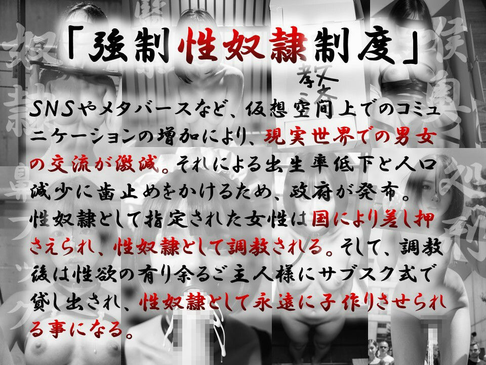 サンプル画像1:強●性奴●制度〜後編〜(鬼畜AI) [d_387983]