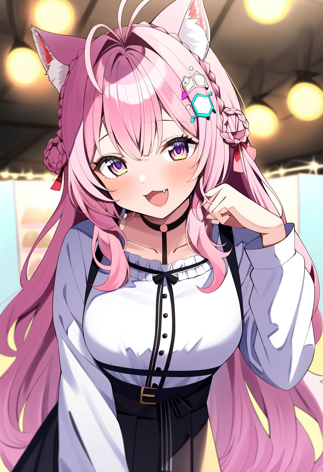 サンプル画像2:【買い切り版】バーチャル衣装故障で羞恥こんこよ（English translation included）(しそぱろ@SISO_r18) [d_387984]