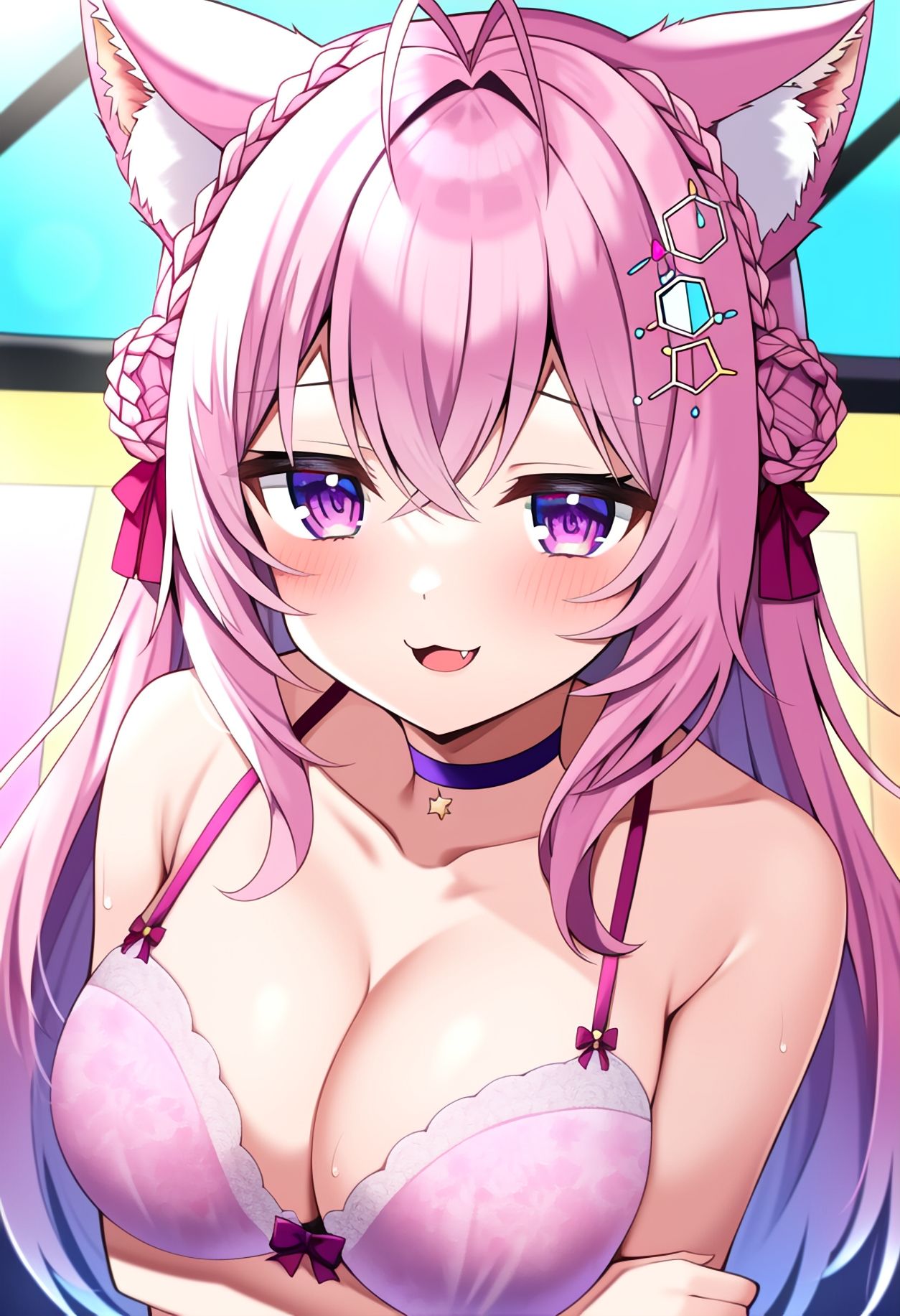 サンプル画像5:【買い切り版】バーチャル衣装故障で羞恥こんこよ（English translation included）(しそぱろ@SISO_r18) [d_387984]