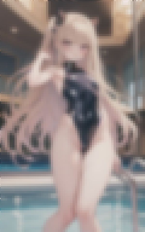 サンプル画像1:市民プールにいた透け透け競泳水着の美女たち パート4(妄想ギガマックス) [d_388093]