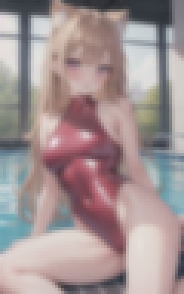 サンプル画像1:市民プールにいた透け透け競泳水着の美女たち パート5 100p(aiの本棚) [d_388095]