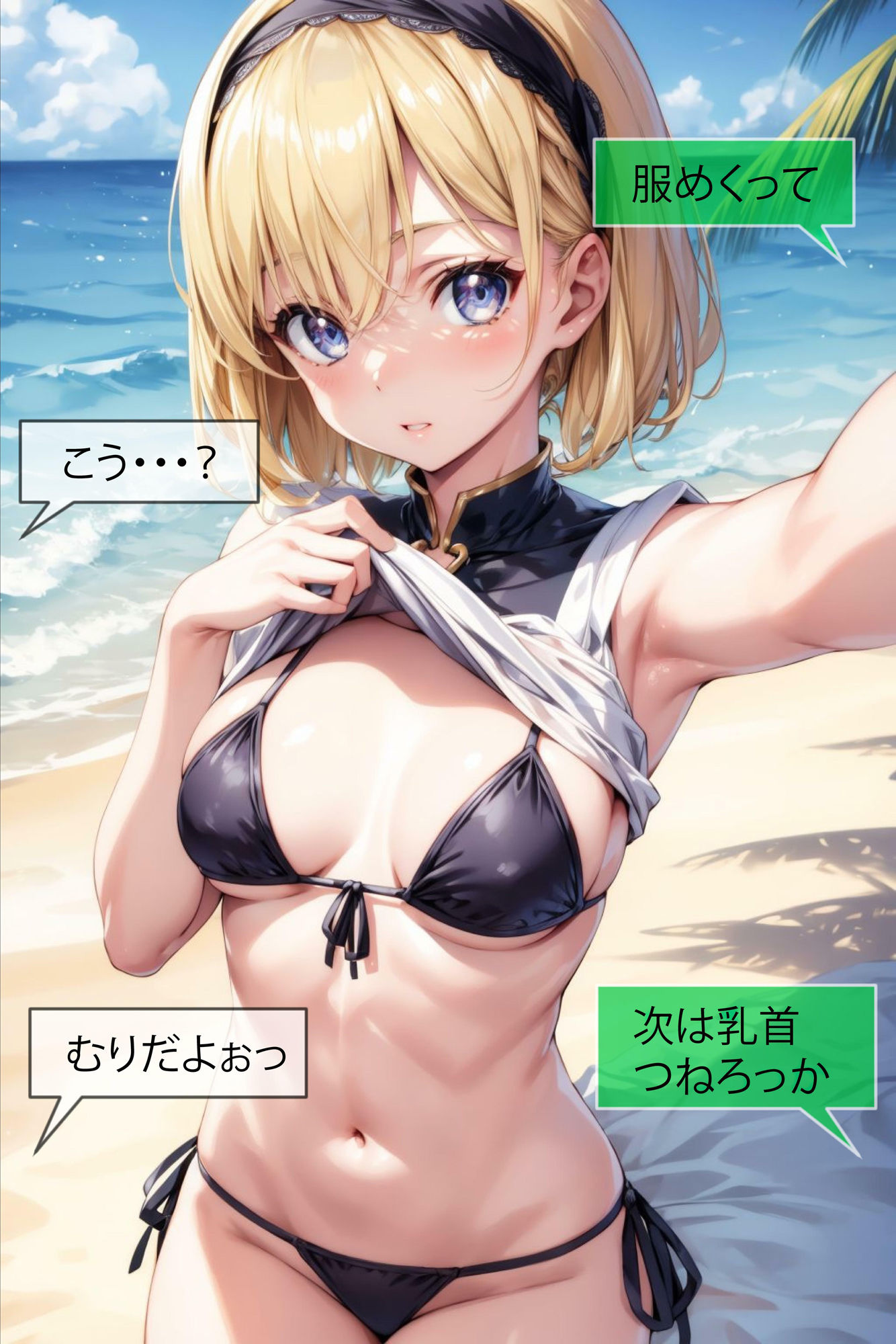 サンプル画像5:砂浜の誘惑 〜甘い誘い〜(極上エロの極み！！) [d_388143]