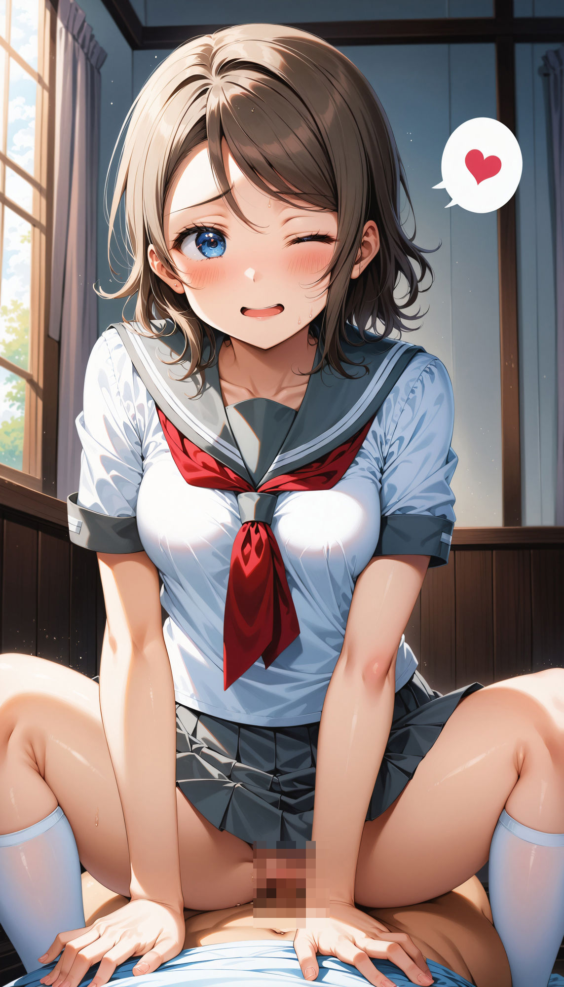 サンプル画像4:渡辺曜（ラブライブ！）の純愛＆寝取られCG集(農地改革) [d_388334]