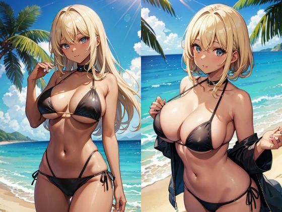巨乳の金髪ギャル
