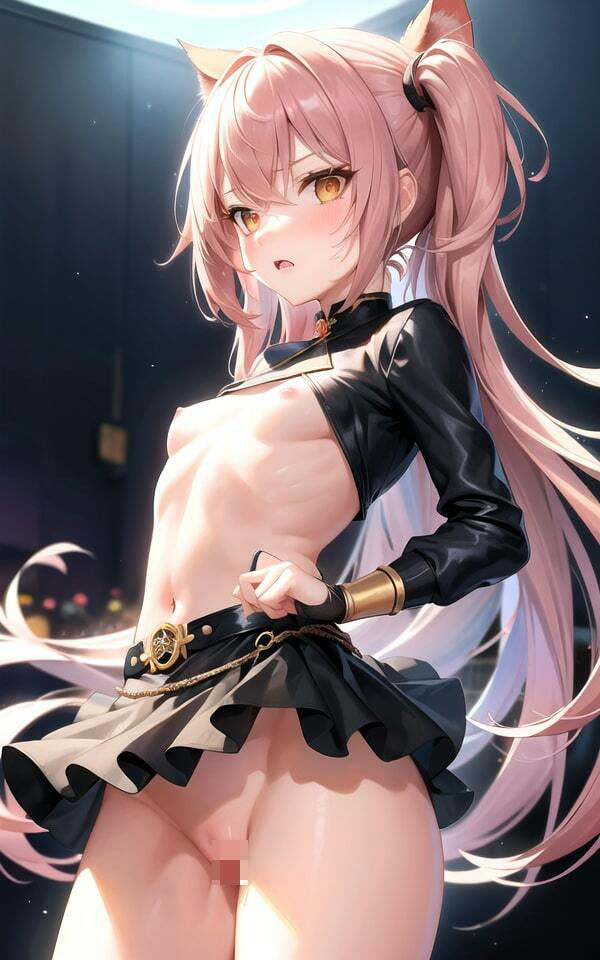 サンプル画像1:半裸猫耳貧乳撮影会(妄想日和) [d_388379]