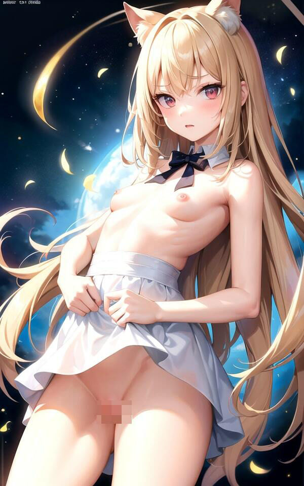 サンプル画像3:半裸猫耳貧乳撮影会(妄想日和) [d_388379]