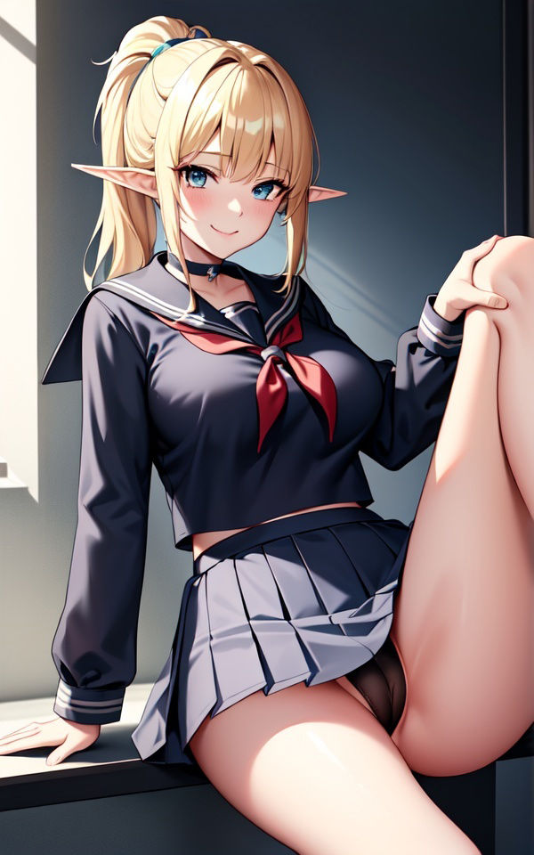 サンプル画像1:金髪エルフのマンちら(ビンビン魔人) [d_388432]