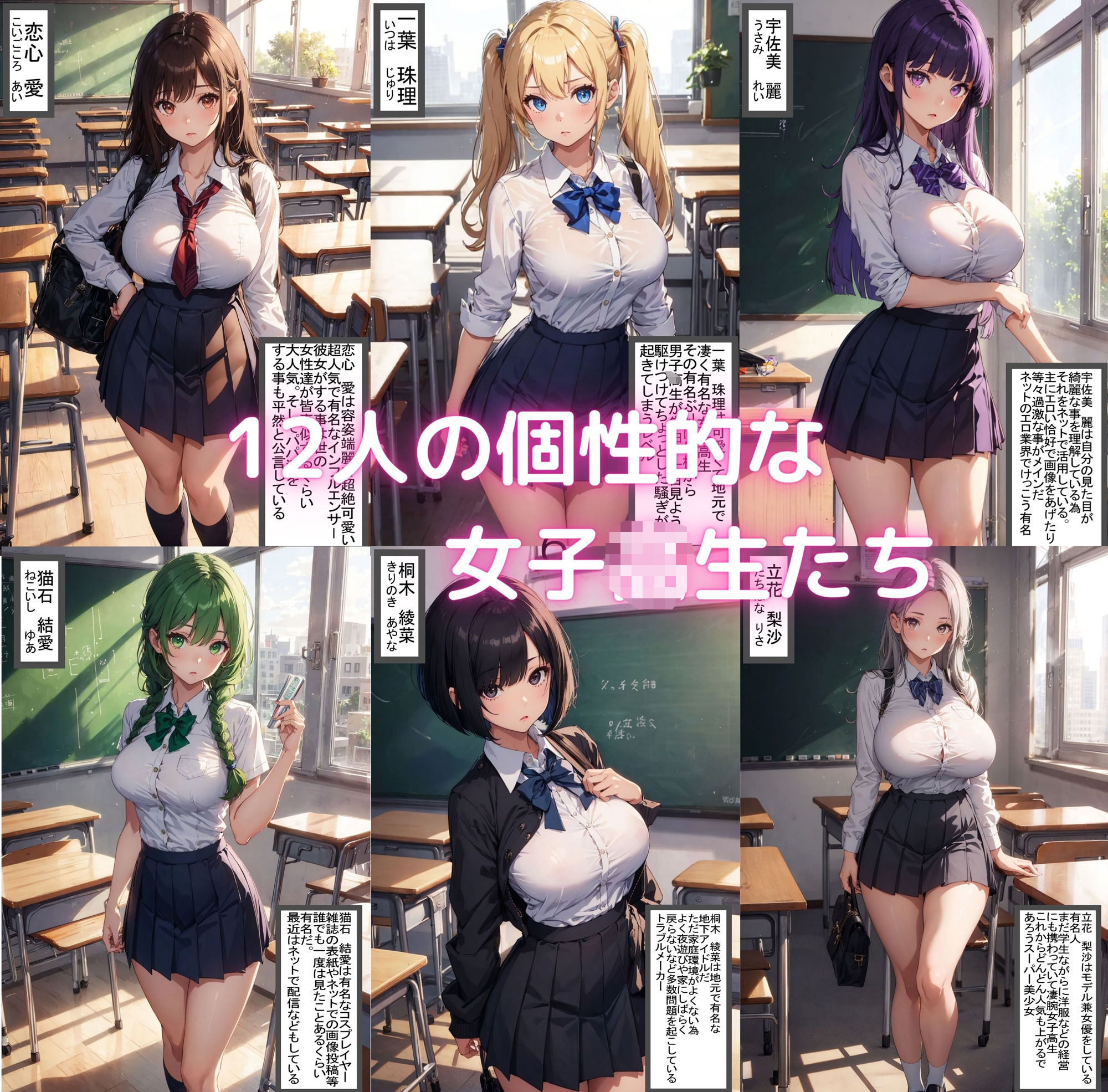 サンプル画像2:12人の訳アリ女子校生を●す話 大集合編【セリフ付き】(ゆゆの森) [d_388713]