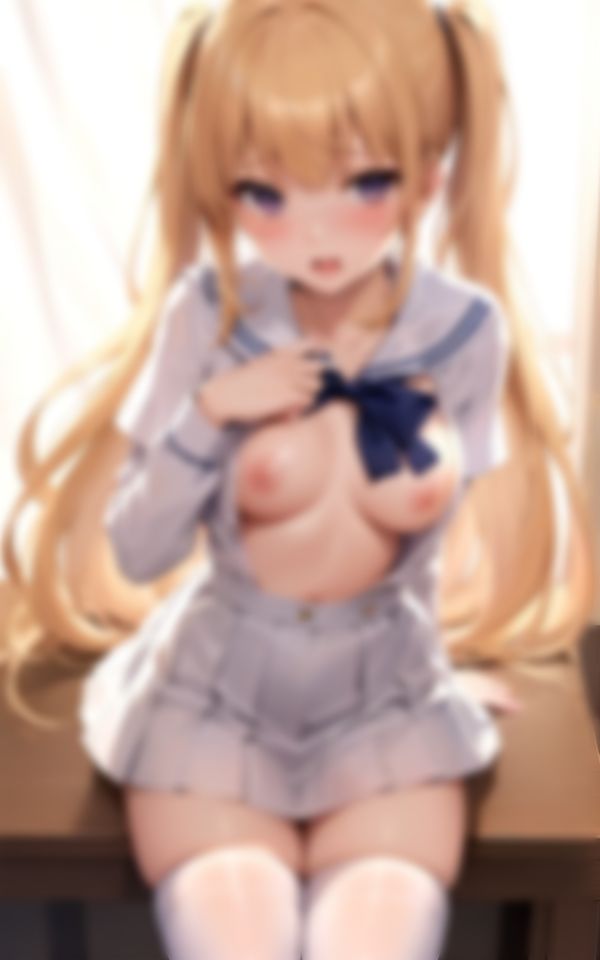 サンプル画像6:学校の保健室で発情しちゃった金髪美女と2人きりになったら…。(AIおとは) [d_388749]