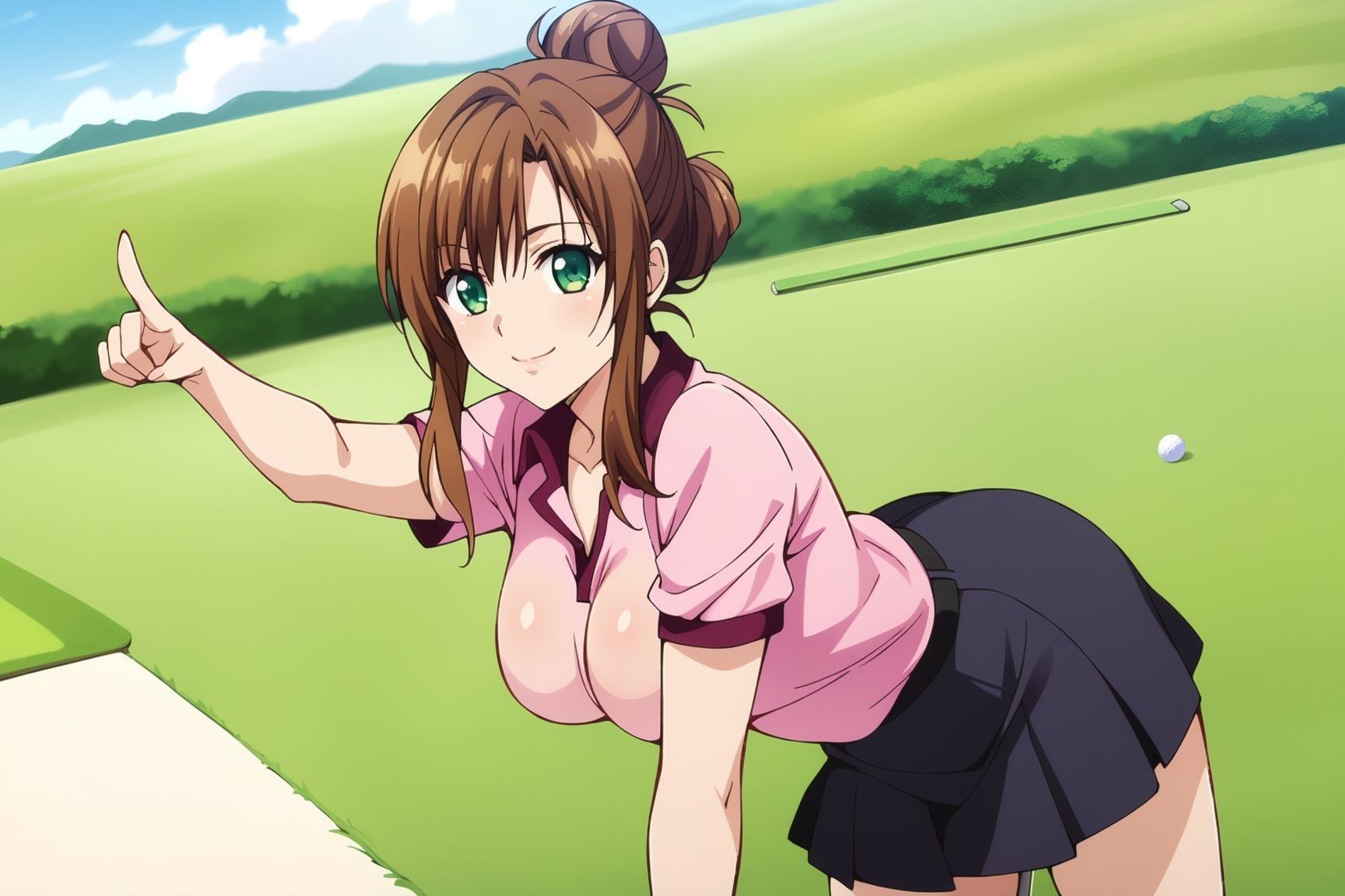 サンプル画像1:青姦ゴルフ VIP御用達(金髪と金髪) [d_388832]