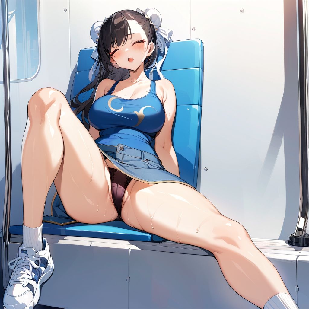 サンプル画像4:春麗 コスプレ（アナル、脱糞、足フェチ、タイツ、ワキフェチ、腋毛、アヘ顔、スリーパー脱糞）(anamonのフェチイラスト) [d_388949]