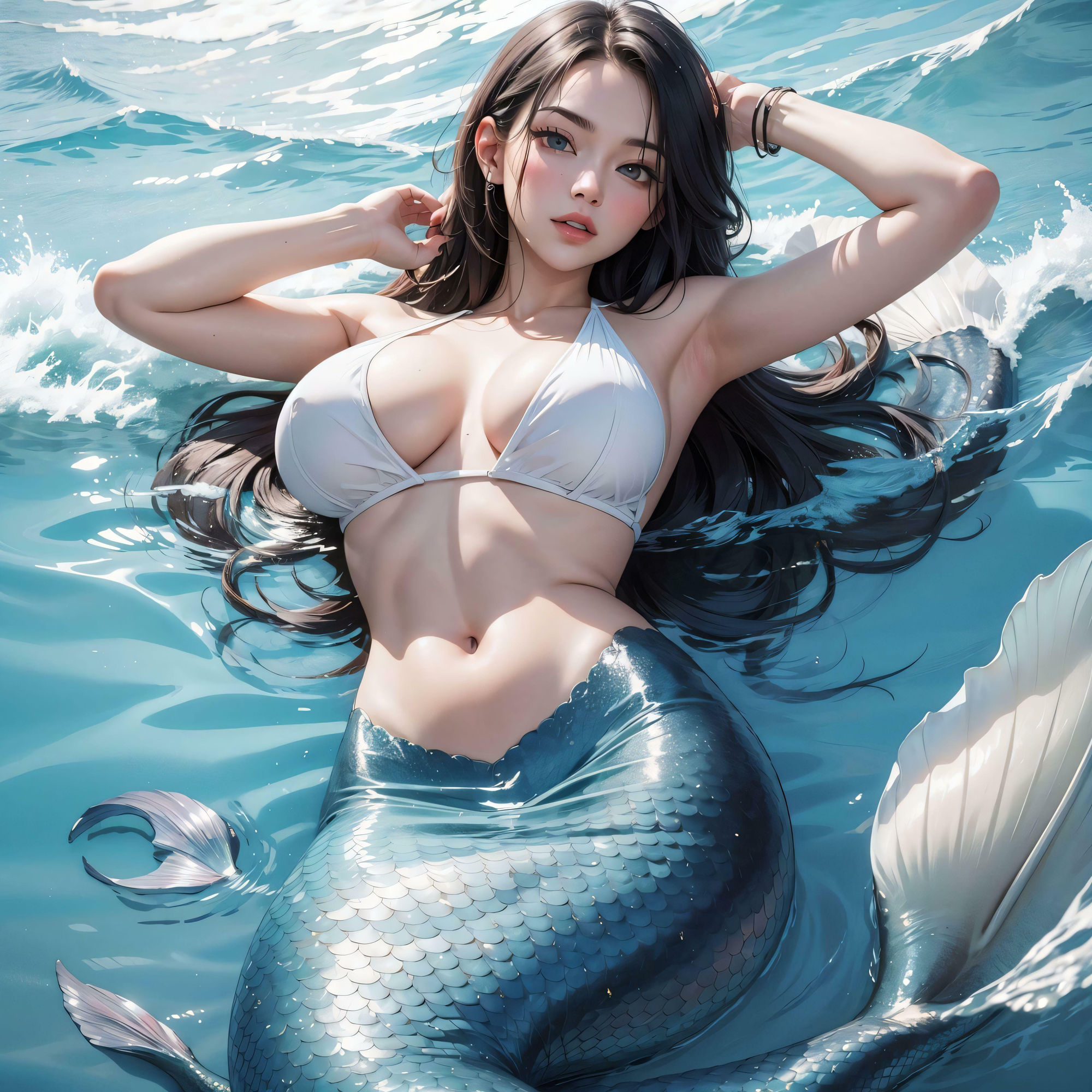 サンプル画像4:水の都市の人魚たち(ふしぎなびんのなか) [d_389026]