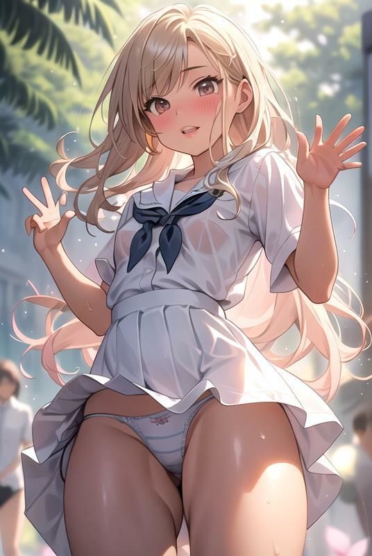 サンプル画像3:【はだかの幼馴染】 日常とは異なる風景が広がる教室 いつからこうなったんだろう・・ 君の湿ったYシャツが 色っぽいくて仕方がない ＃9(美女の親指) [d_389056]