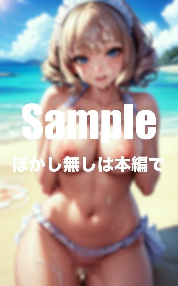 サンプル画像1:海で顔射されたフリルビキニ美女(エロの番人) [d_389107]