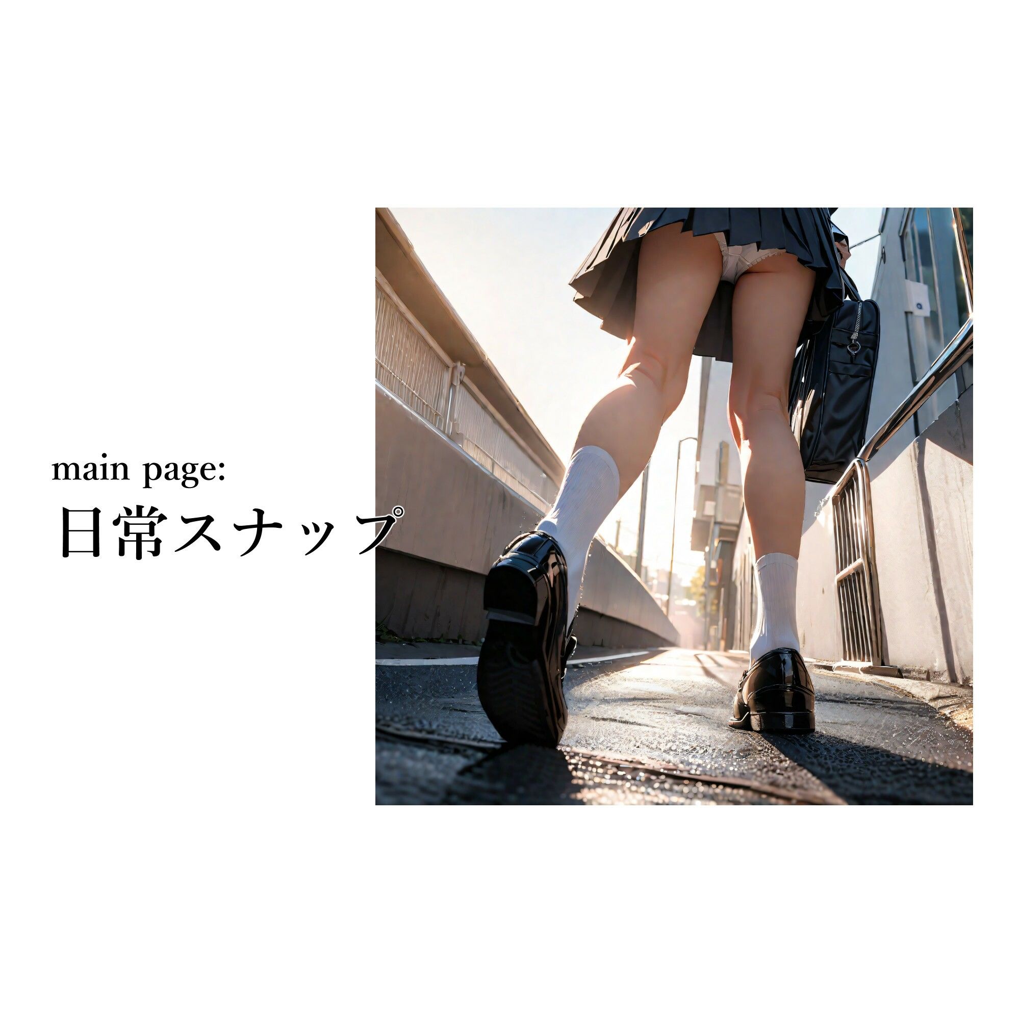 サンプル画像2:制服少女 【靴下とローファー編】(電脳戯画) [d_389169]