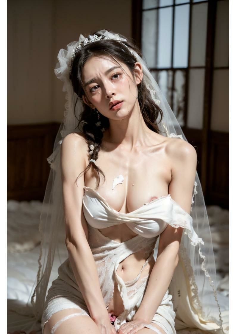 サンプル画像2:引き裂かれたウェディングドレス 〜犯●れた花嫁たちの記録〜(はちみつスタジオ) [d_389206]
