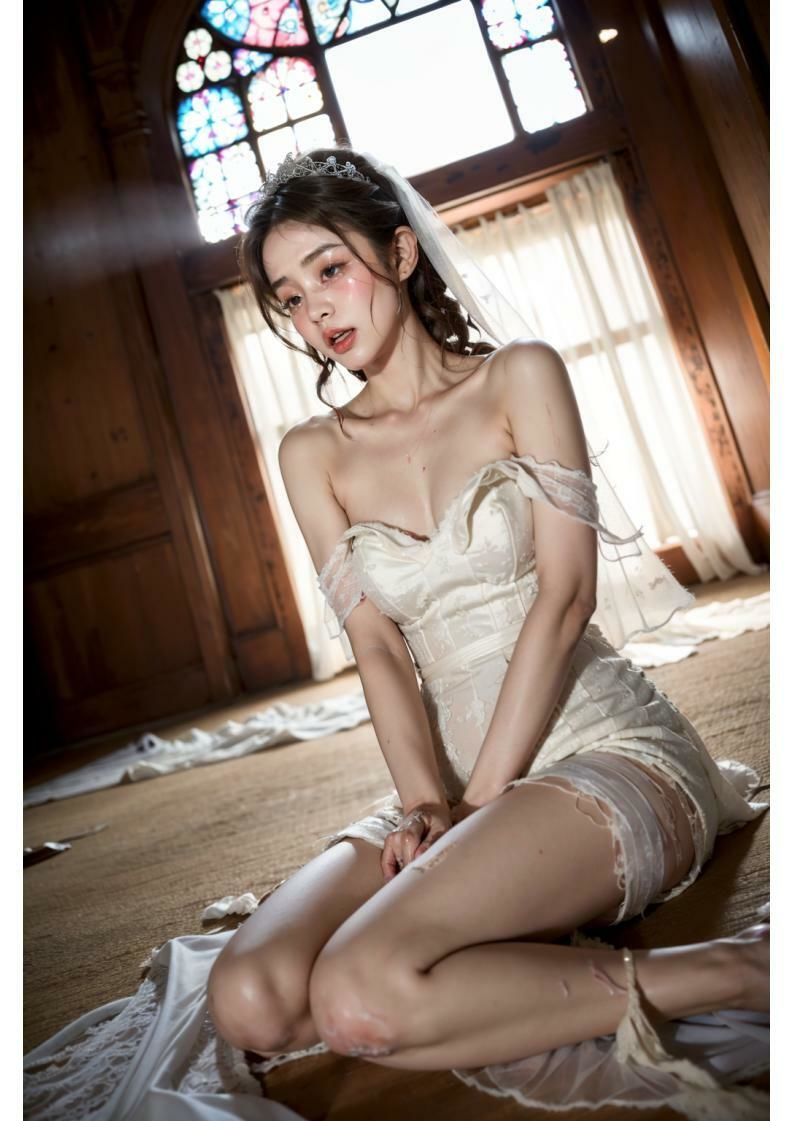 サンプル画像4:引き裂かれたウェディングドレス 〜犯●れた花嫁たちの記録〜(はちみつスタジオ) [d_389206]