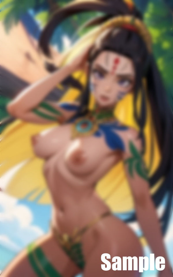 サンプル画像3:アマゾンかぶれのボディペイント女子たち(ぬいっさん) [d_389332]