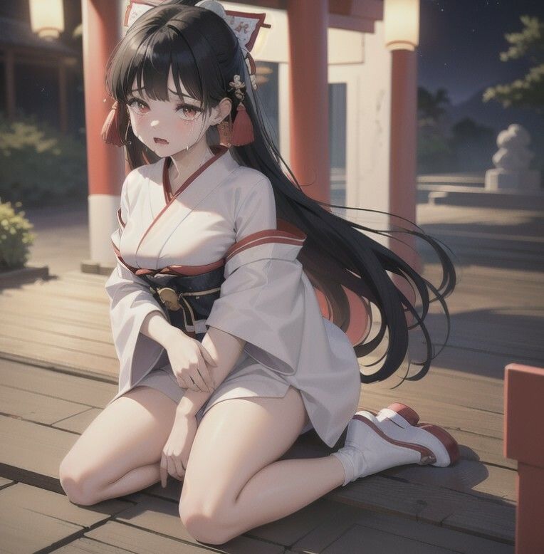 サンプル画像1:巫女姦 夜の神社でやりまくり(天然人) [d_389361]