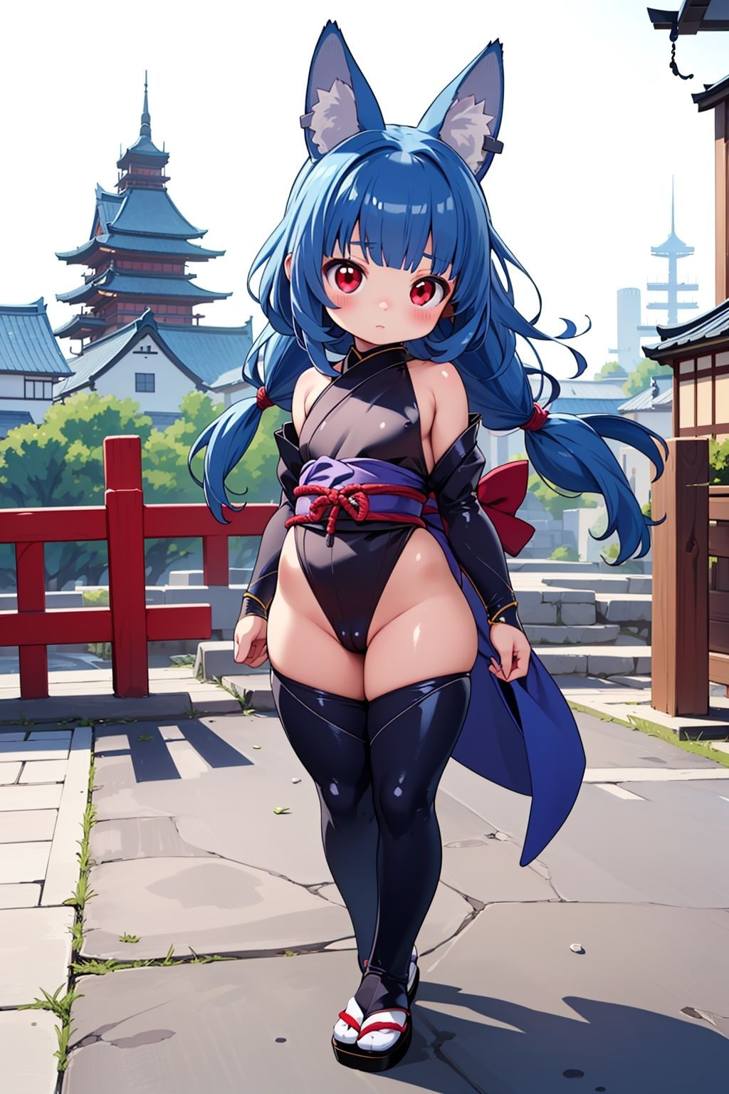 サンプル画像1:ケモミミ忍法帖〜緊縛遊戯〜(謎の海産物) [d_389409]