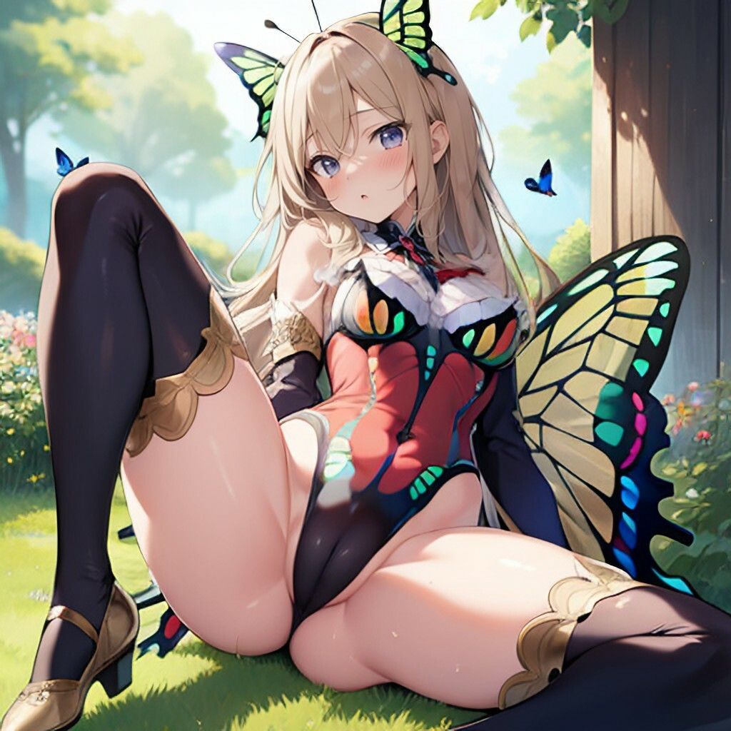 サンプル画像2:ファンタジー風蝶娘さん(ほげふが) [d_389430]